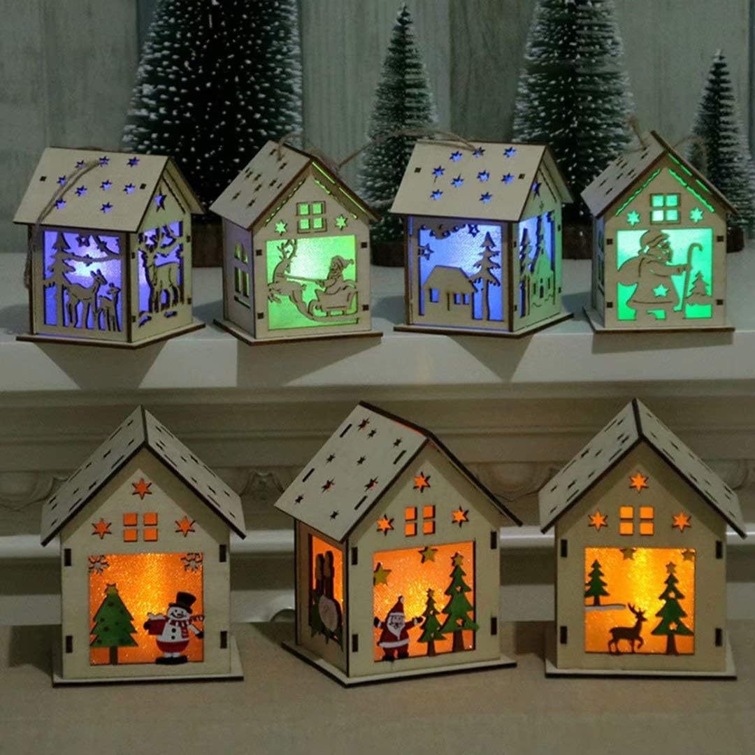 Skiennix Wood Craft Kits - Unfinished 3D Wooden House Puzzle Toy for Kids & Adults | 7 Pieces Included