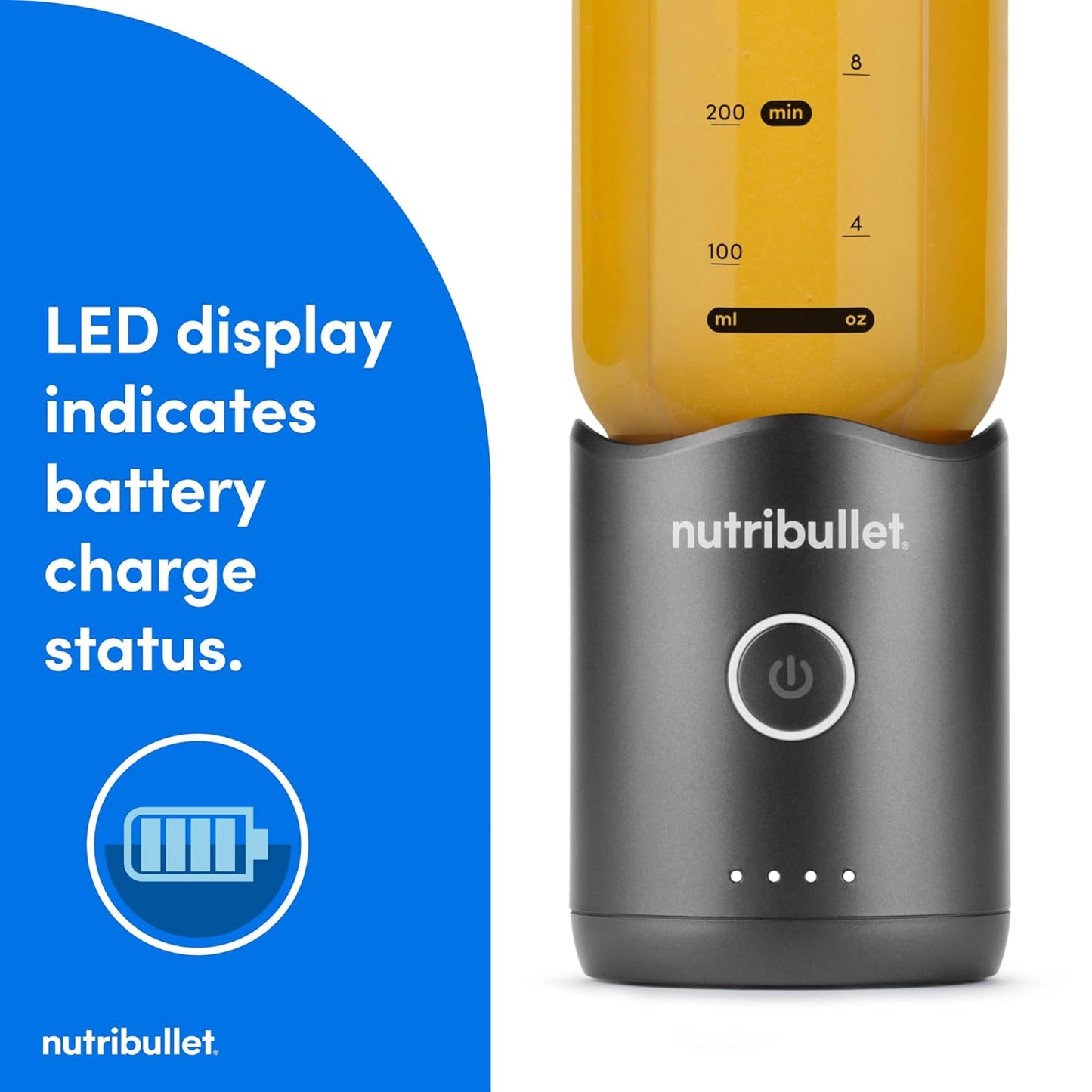 Nutribullet Flex Portable Blender - Compact Design for Smoothies | Gunmetal Gray