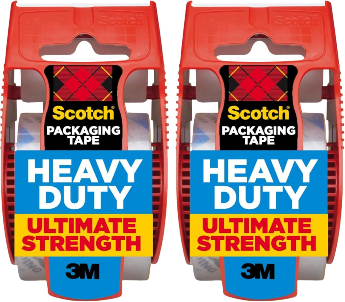 Scotch Heavy Duty Packaging Tape - Clear, 2 Inches x 800 Inches | 2 Count for Secure Sealing