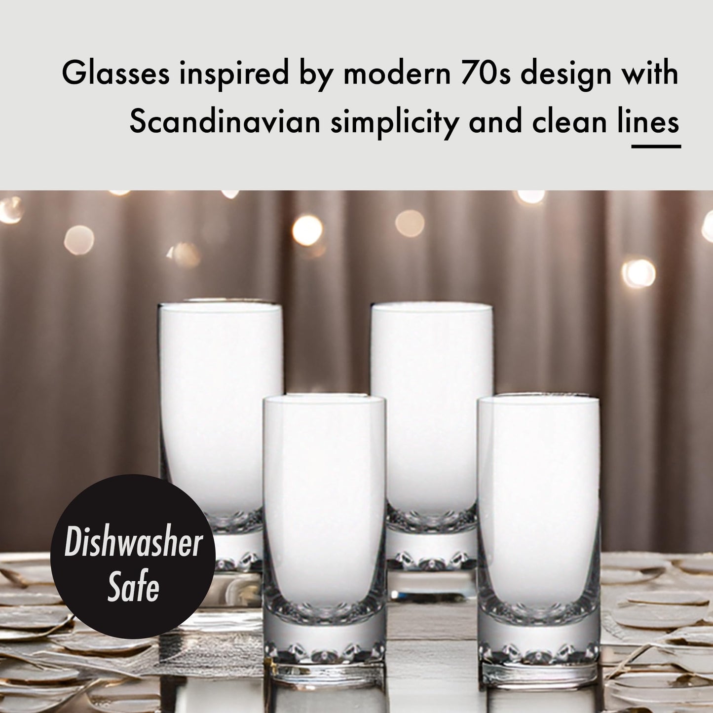 Orrefors Erik Highball Glass, Set of 4