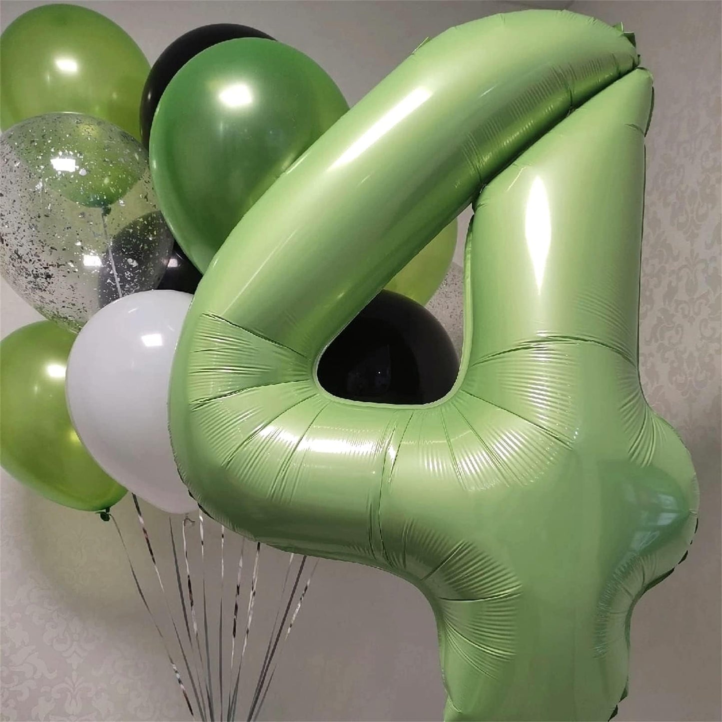 Lingqiang Sage Green Number 70 Balloons, 3pc 40 Inch Large Olive Green Foil Number 7 & 0 Balloons for Women, Men, Unisex Adults, Self Inflating 70th Birthday, Anniversary Party Decorations Supplies