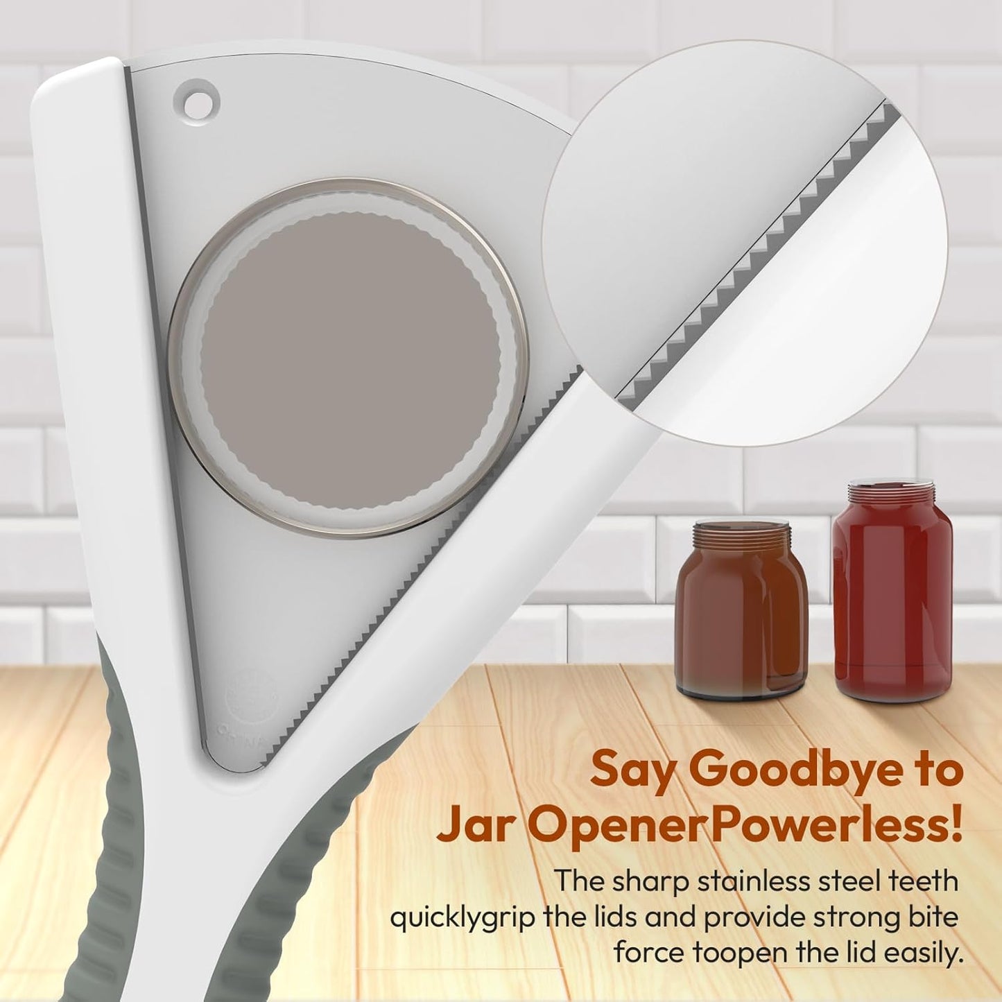 Skiennix Easy Grip Jar Opener - Effortless Bottle & Lid Remover for Seniors | Ideal Kitchen Gadget for Weak Hands