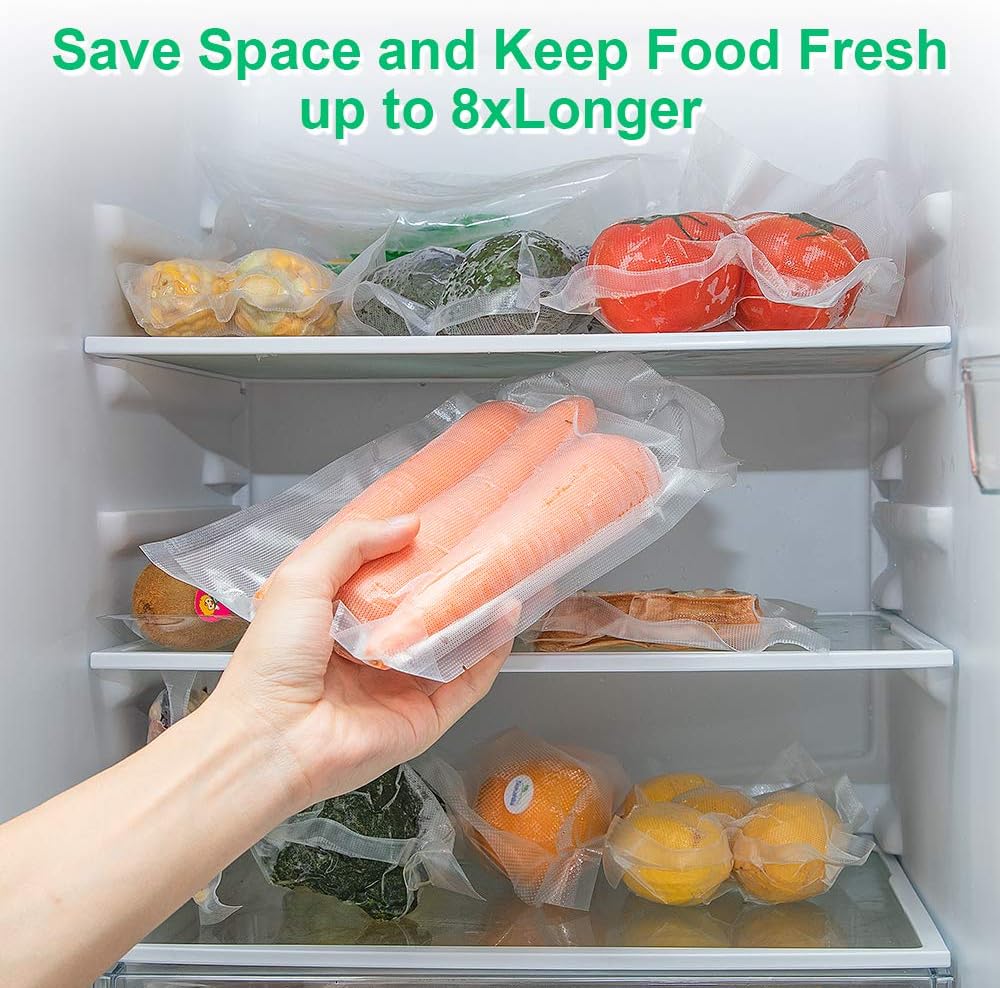 Skiennix Vacuum Sealer Bags - Heavy Duty BPA-Free Rolls for Sous Vide & Food Storage | 6 Pack (3 Rolls 8"x20', 3 Rolls 11"x20')