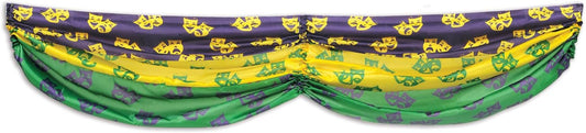 Comedy & Tragedy Faces Fabric Bunting - 5ft 10in Green Gold Purple Decoration