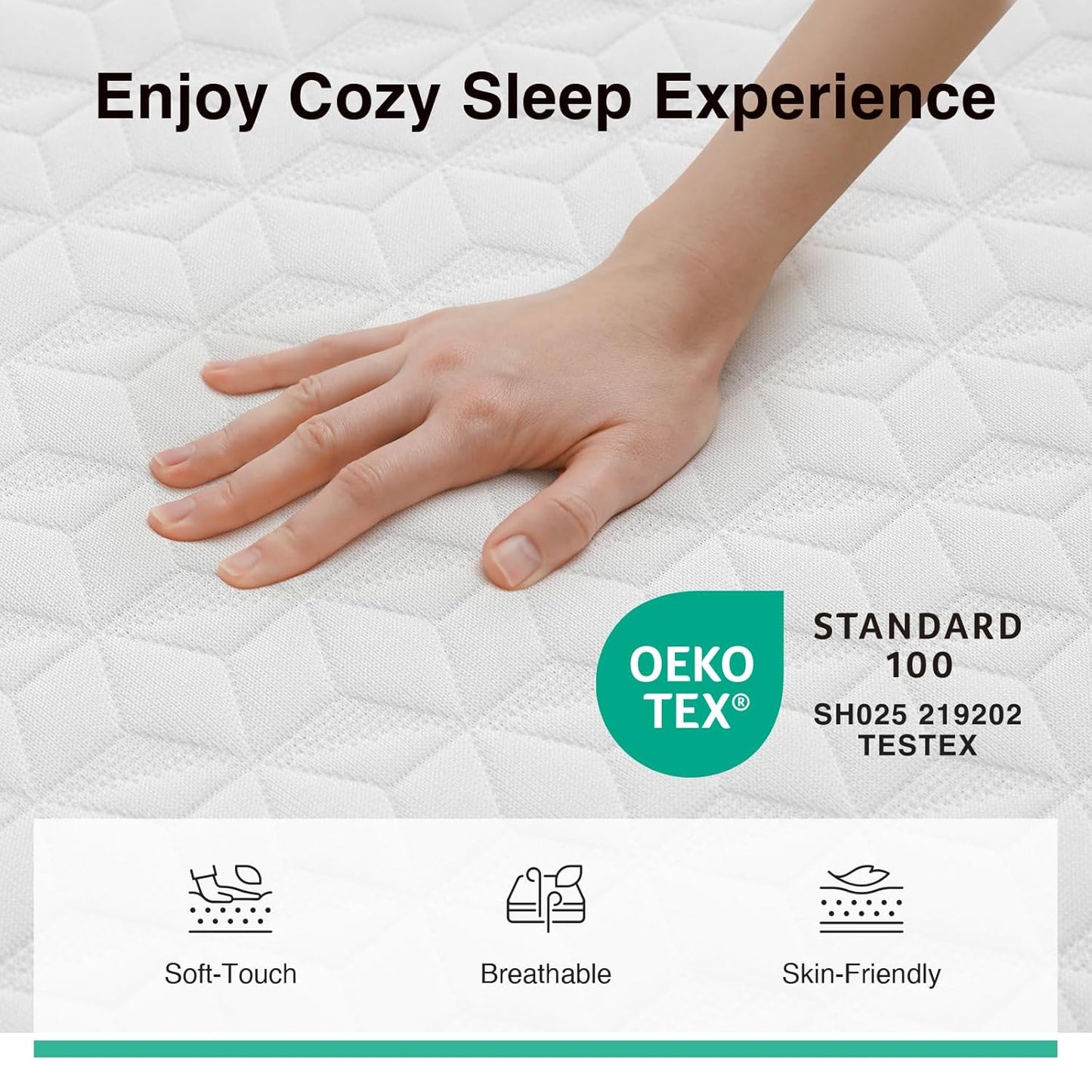 Novilla 10 Inch King Mattress - Memory Foam with Breathable Comfort Layer & High-Density Support for Pressure Relief