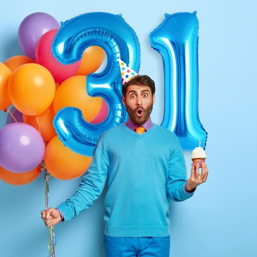 Blue Number 1 Balloon 40 Inch, Big Large Foil Helium Number Balloons, Jumbo Giant Mylar Number 1 Balloons for 1 first Birthday Party Decorations Supplies Anniversary Celebration