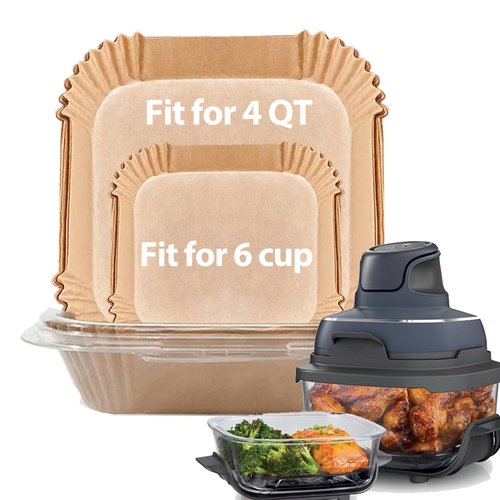 Air Fryer Liners for Ninja Crispi Air Fryer, Ninja Crispi Accessories for Ninja Crispy, 250Pcs Ninja Glass Air Fryer Liners, Crispi Air Fryer Parchment Paper Liners, Ninja Kitchen Appliances