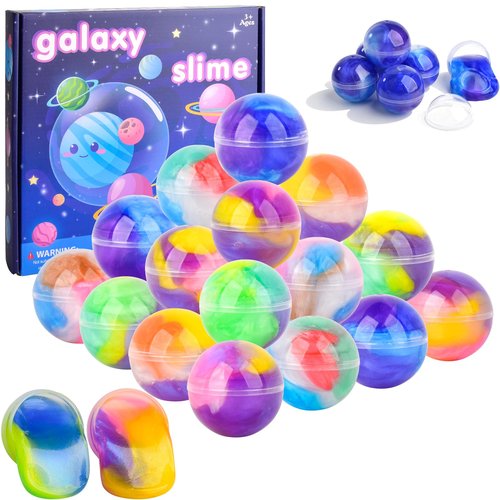 36-Pack Galaxy Slime Ball Kit – Party Favors for Kids, Stress Relief Squeeze Toys, Classroom Rewards, Goodie Bag Stuffers, Funny Gifts for Teens Boys Girls
