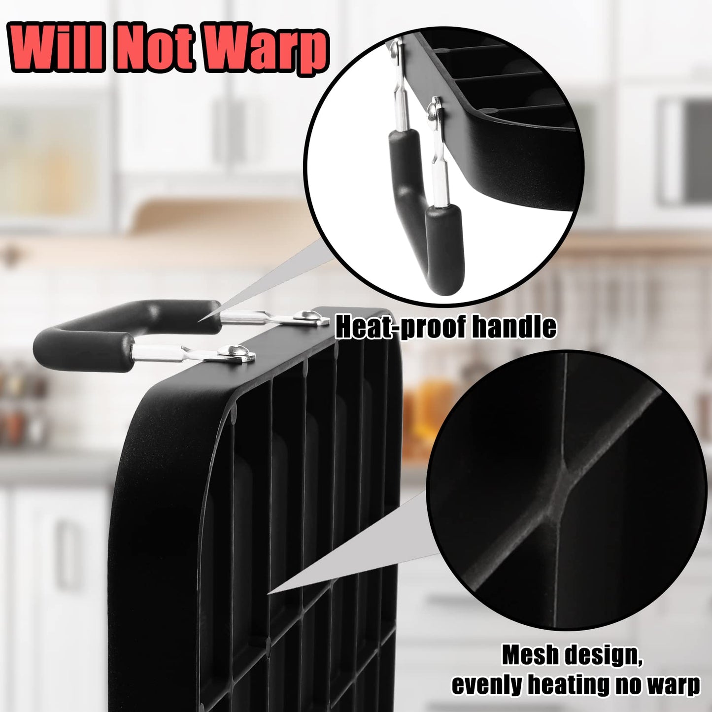 CukAid Flat Top Grill - Non-Stick Stovetop Griddle, Aluminum, Dishwasher Safe