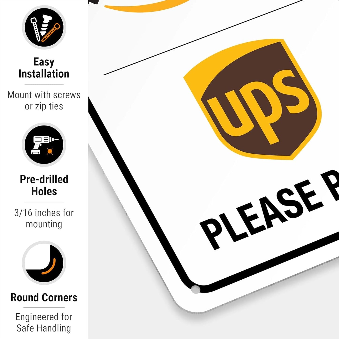 Sigo Signs Package Delivery Sign - Please Leave Packages Here | Rust-Free Aluminum, 10x14 Inches