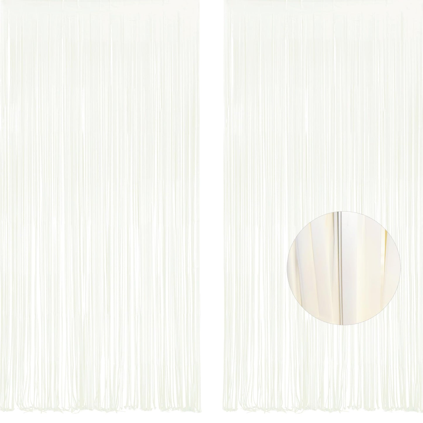 White Party Streamers Decoration - GREATRIL Foil Fringe Backdrop for Daisy Groovy Birthdays/Anniversary/Graduations/Bridal Shower/Cocktail/Prom/Gala - 3.2ft X 8.2ft - 2 Packs