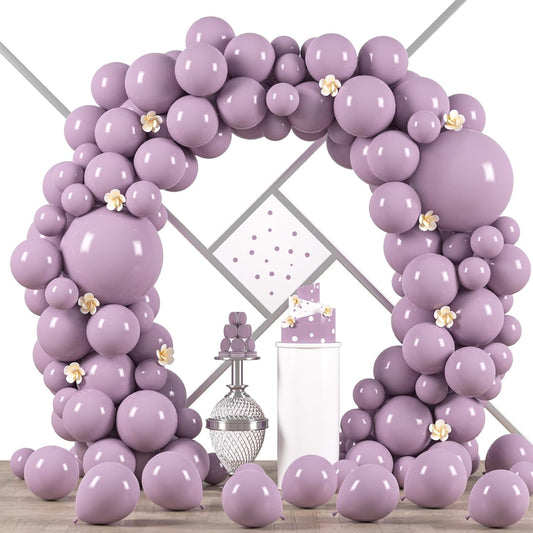 Voircoloria Lilac Balloon Garland Kit - 90-Pack of 5-18 Inch Balloons for Weddings, Birthdays & Parties
