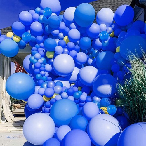 Blue Balloons 110Pcs, 5 Inch Small Blue Latex Party Balloons, Mini Thick Blue Balloons for Birthday Wedding Baby Shower Decorations.