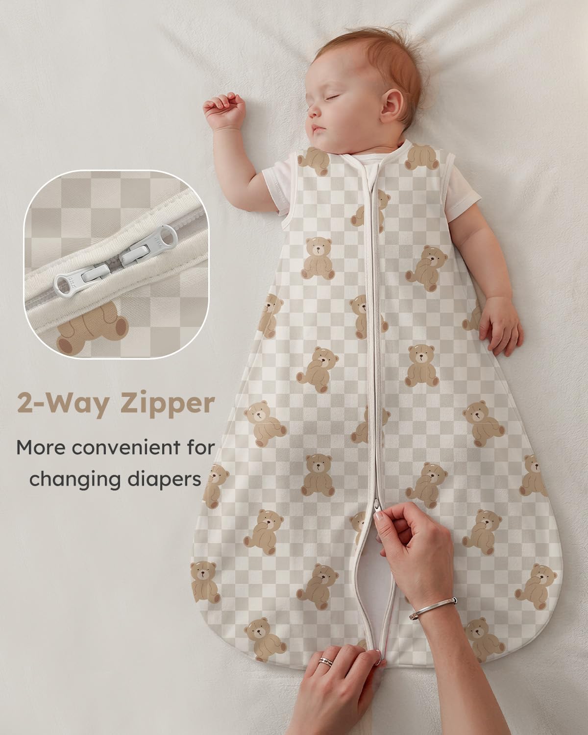 Yoofoss Baby Sleep Sack | 100% Organic Cotton Wearable Blanket for 18-24 Months | 3 Pack, Comfy & Lightweight