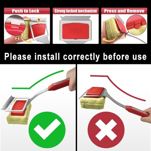 GRILLART Grill Brush - Bristle-Free BBQ Cleaning Pad for Safe Cast Iron & Stainless Steel Grates - Red