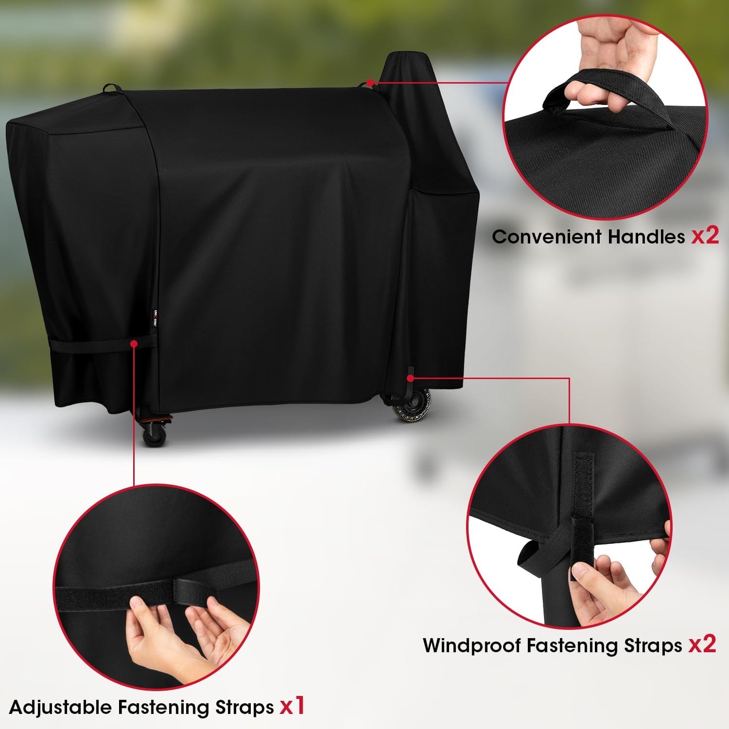 Unicook Pellet Grill Cover - Heavy Duty Waterproof Protection for Pit Boss Austin XL | Fits PB Rancher XL & 1000/1100 Pro Grills