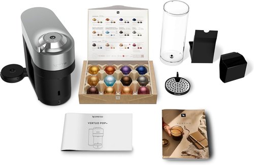 Breville Nespresso Vertuo Pop+ Deluxe Coffee & Espresso Maker - Titan Color, Compact Design