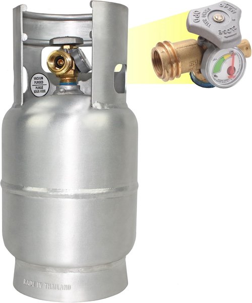 Flame King 5LB Aluminum Propane Tank - Lightweight, Corrosion-Resistant with Gauge & OPD Valve | Ideal for Grills, BBQs & Camping