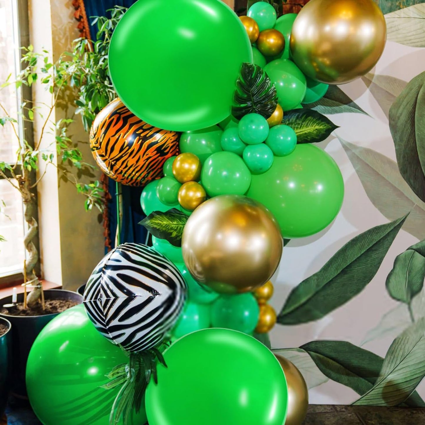 LEEZZIZZ Green Giant Balloons - 36 Inch Jumbo Latex Balloons | 9 Pack for Kids' Party & Wedding Decor