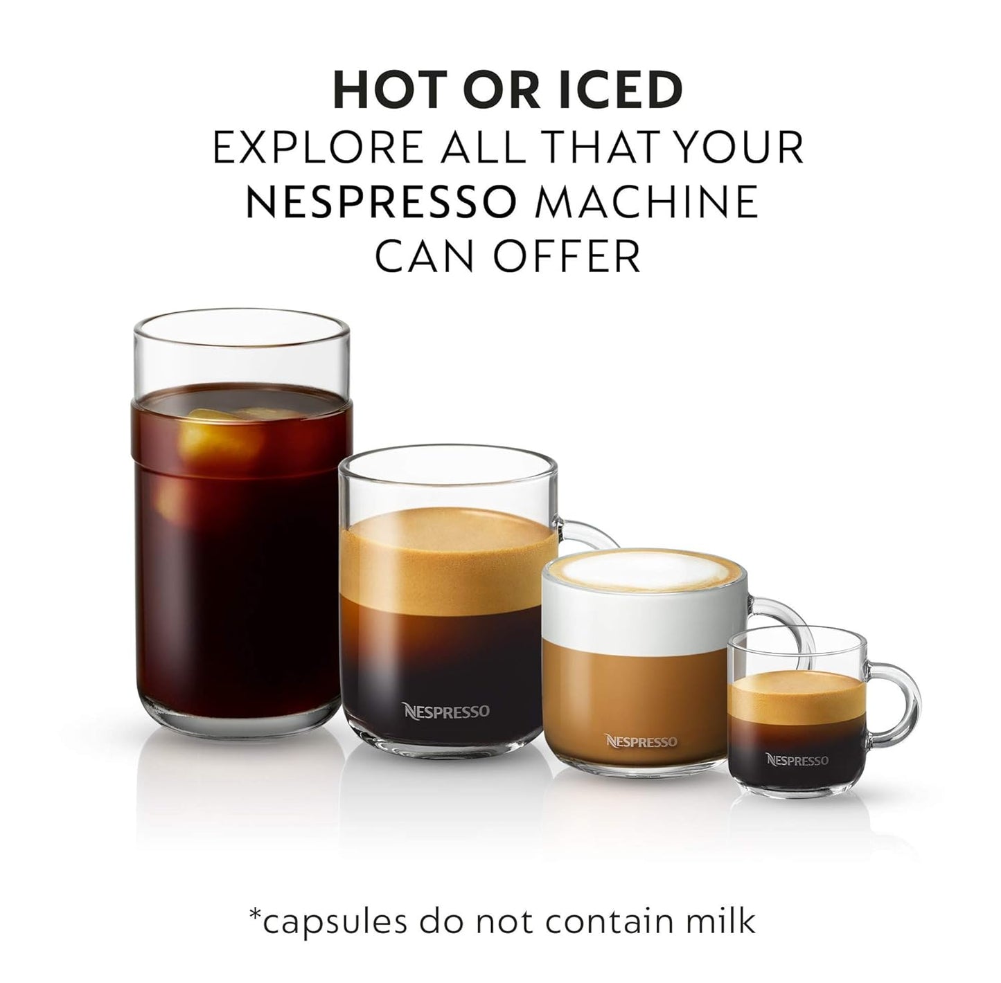 Nespresso Capsules Vertuo - Dark Roast Coffee & Espresso Variety Pack | 40-Count Pods for 7.8 oz & 1.35 oz Brews