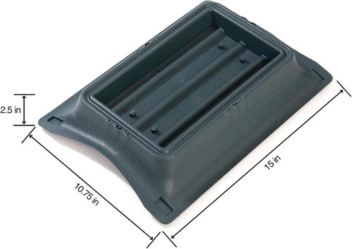 FloraCraft Floral Casket Saddle - Durable Green Plastic | 2.5" x 10.75" x 15" Size