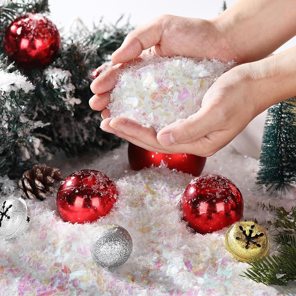 Snowflake Confetti - 30g Winter Snowman & Snowflake Xmas Sequins | White Table Decoration