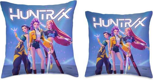 HUNTR/X Kpop Demon Hunters Throw Pillow - Officially Licensed Design | Perfect for Fans
