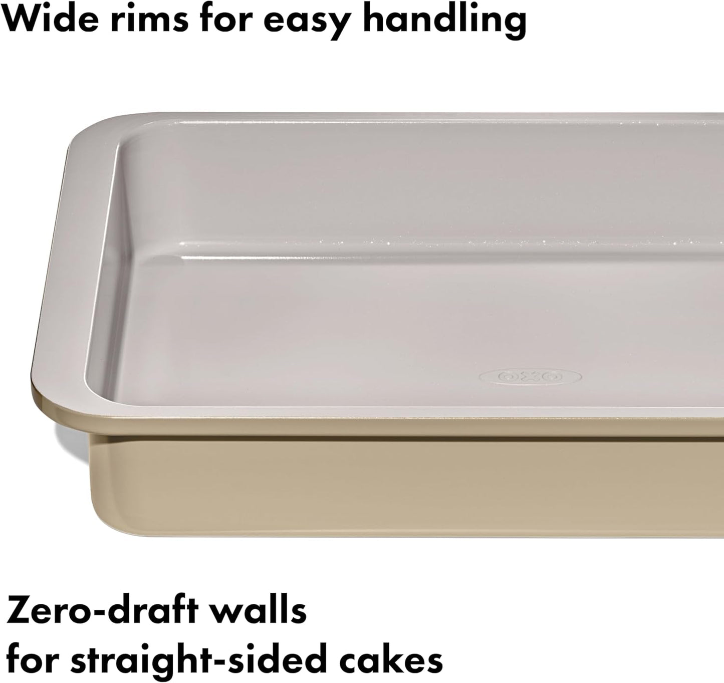 OXO Good Grips Cake Pan - Non-Stick Pro Ceramic Coated Metal | 9” x 13” for Perfect Biscuits