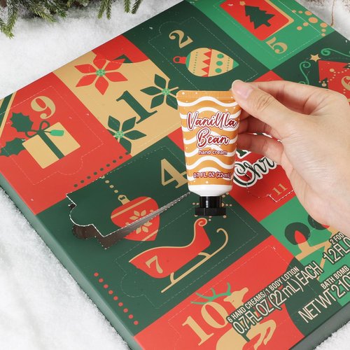 BODY & EARTH Advent Calendar 2025 - 12 Days of Spa Gifts for Women & Teens | Hand Cream & Body Lotion