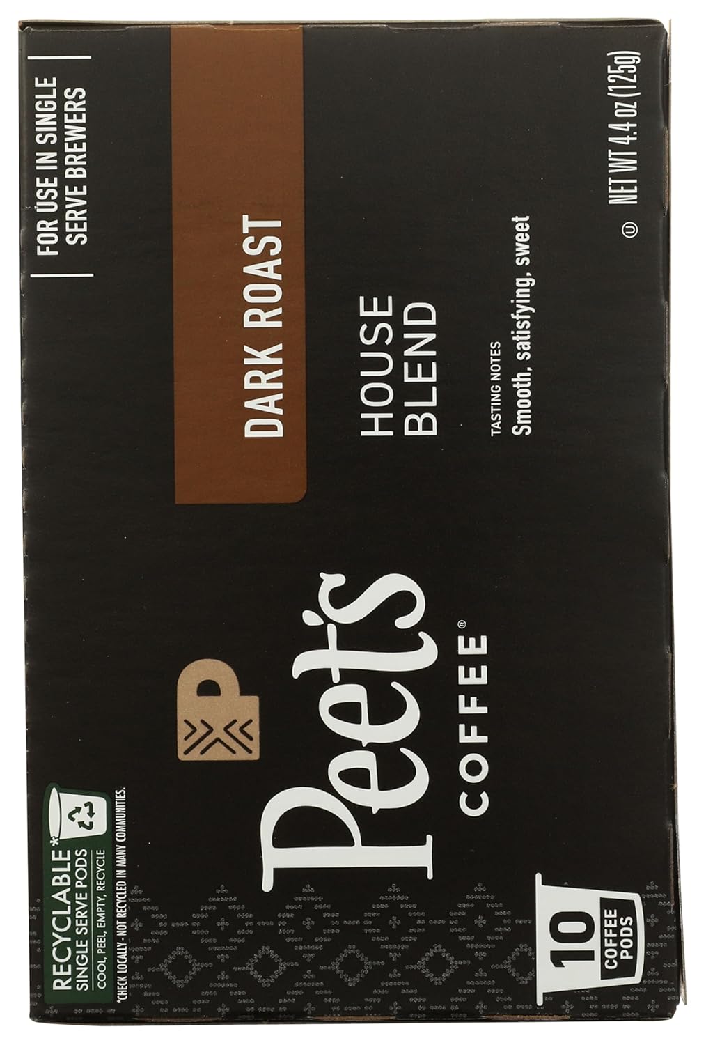 Peet's Coffee K-Cup Pods - Dark Roast Coffee for Keurig Brewers | 10 Pods, 4.4 oz
