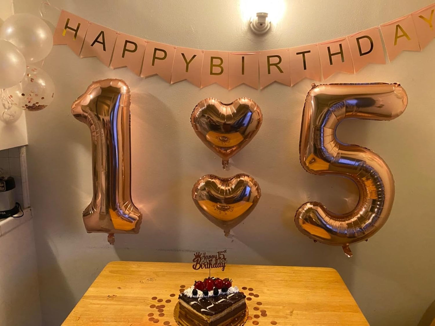 Regine Switzerland 50 Balloon Number - Rose Gold 40 Inch Birthday Decorations for Celebrations