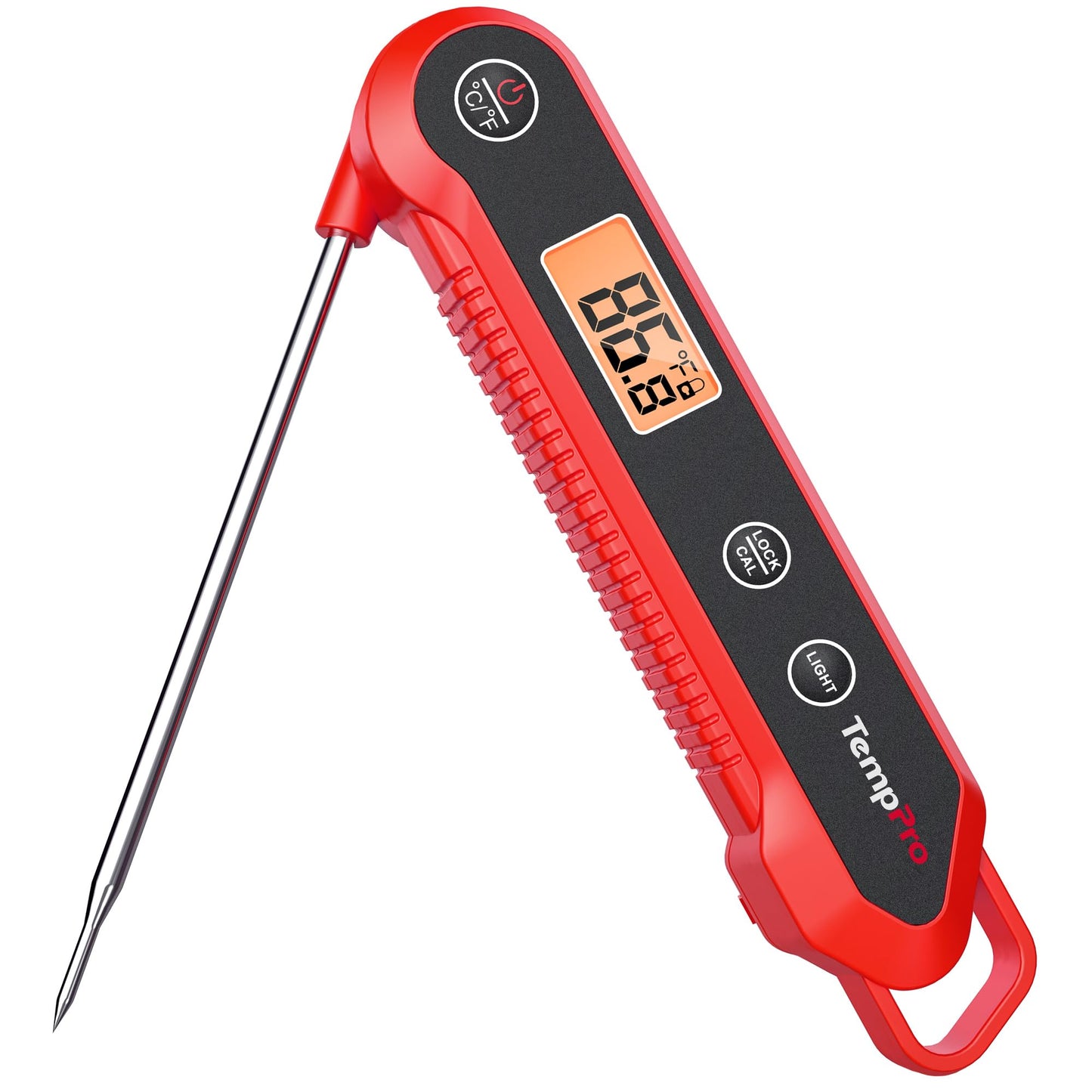 TempPro 1-2 Sec Instant Read Digital Meat Thermometer, ±0.9°F Accuracy, Waterproof & Backlight Food Thermometer for Cooking, Oil Fry Candy Meat Probe for Kitchen, BBQ, Oven, Grill, Smoker