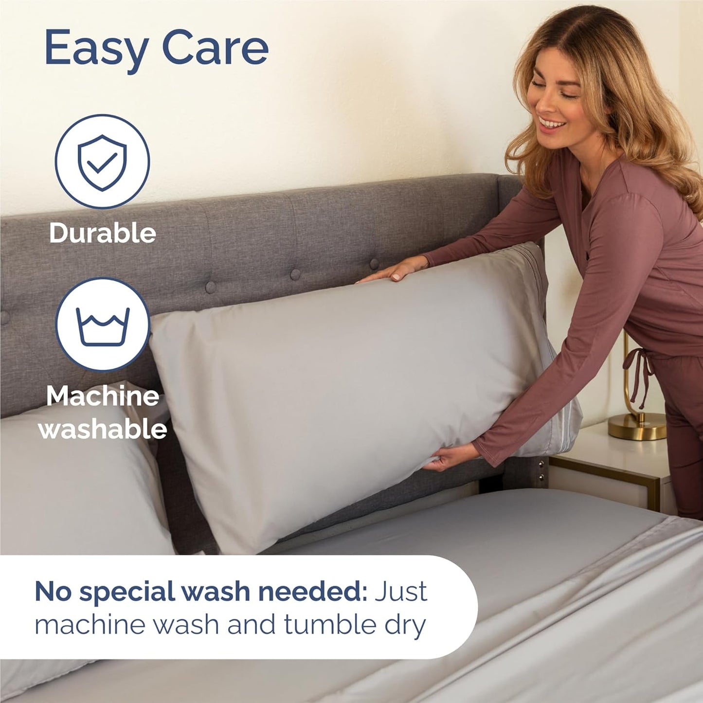 King Size 4-Piece Sheet Set | Comfy, Breathable & Cooling Bed Sheets - Luxury Hotel Quality - Light Grey