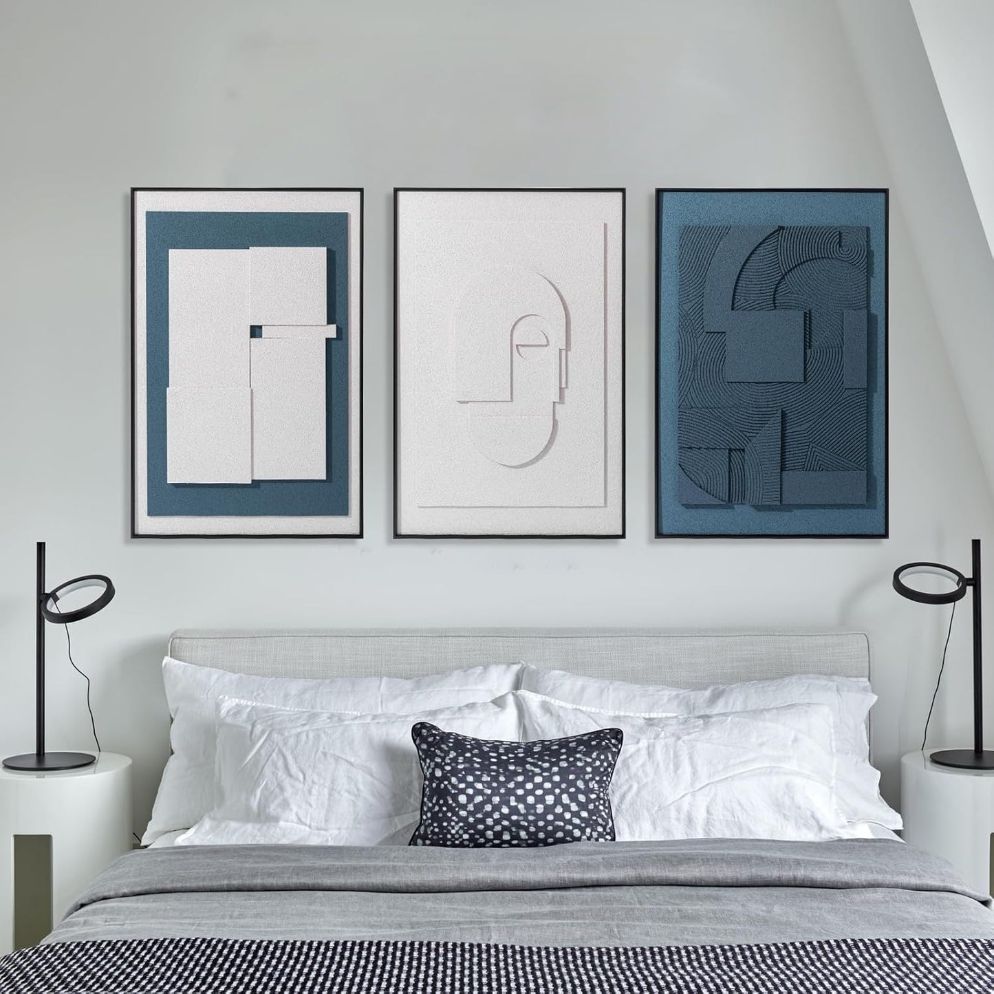 AMAATE 3D Sandstone Wall Art - Black Metal Framed Modern Abstract Relief Decor | 24x36 Inches, Ready to Hang