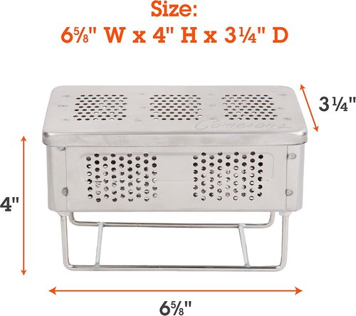 Camerons The Flip Professional Smoker Box - Patented BBQ Grill Smoke Box for Gas/Charcoal Grills | Infuse Smoky Flavor
