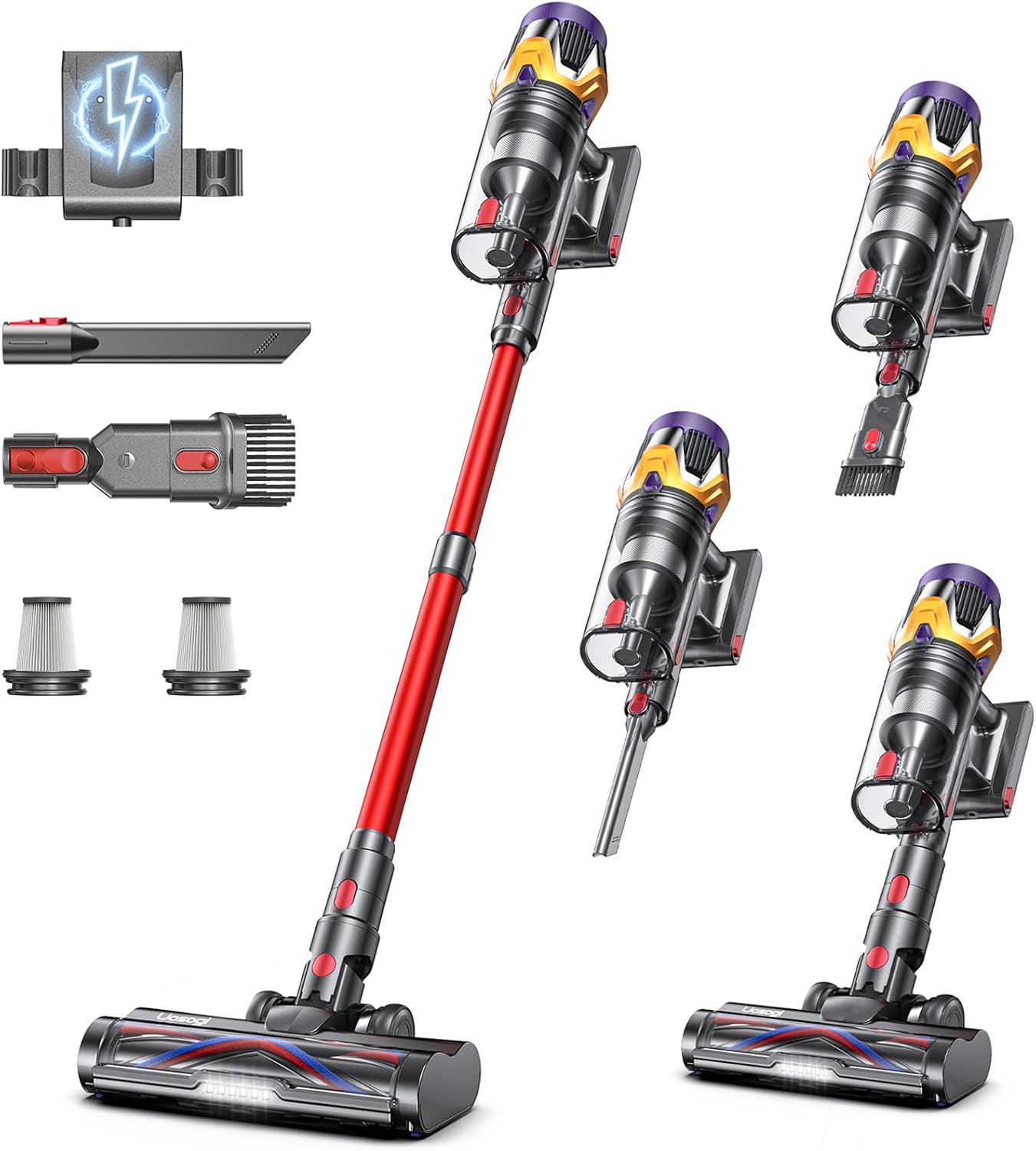 Skiennix Cordless Vacuum Cleaner - 55KPA 650W Power, 70 Mins Runtime, Touch Screen, 1.8L Dust Cup | Ideal for Home, Pet Hair, Carpets