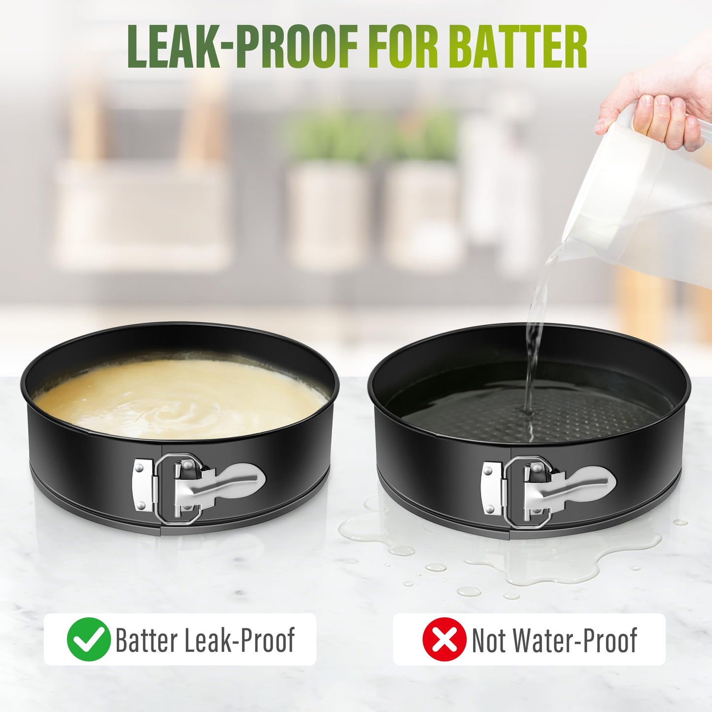 Vakoo Springform Pan - Available in 4, 7, 9, 10 Inch, Nonstick, Leakproof Cheesecake Pan for Baking, Easy Release, No Parchment Paper Needed - 7 Inch