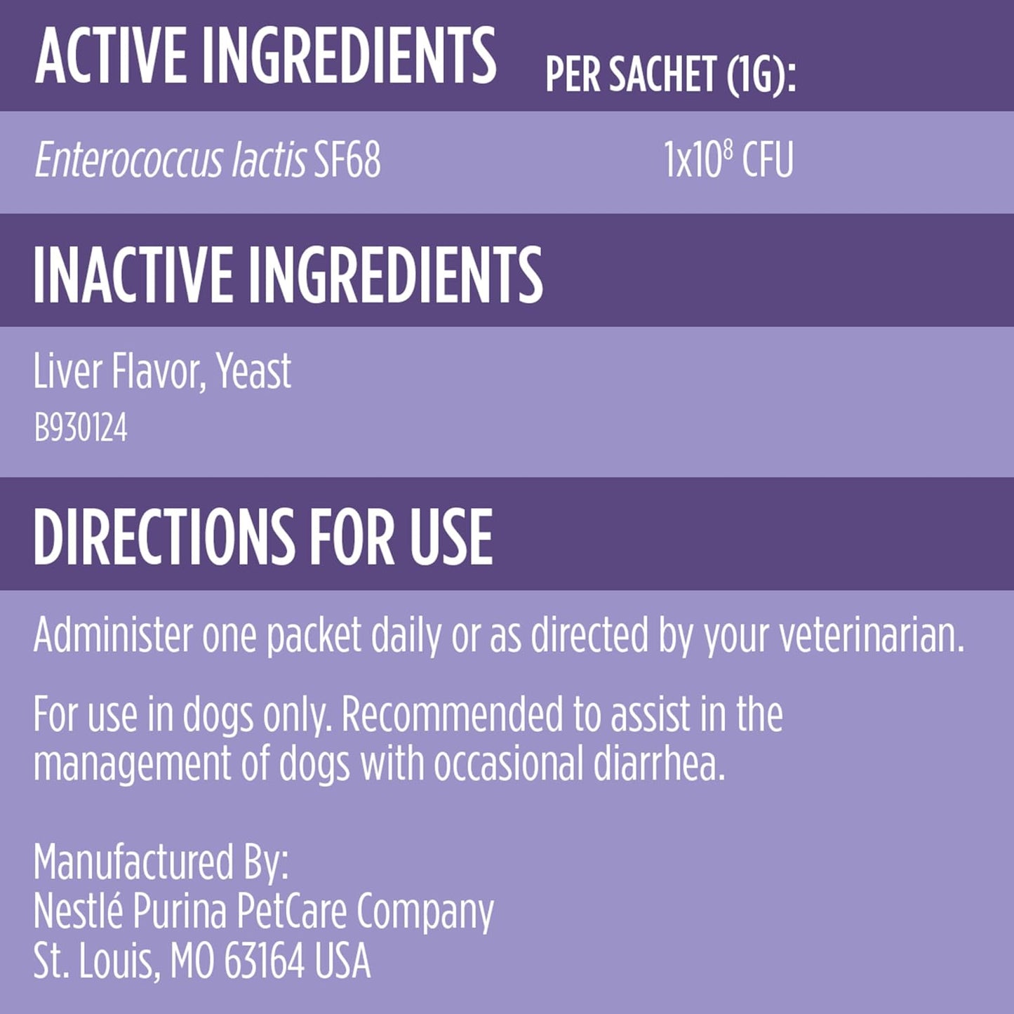 Purina Pro Plan FortiFlora Probiotics for Dogs - Supports Digestive Health & Reduces Diarrhea | 30 Count Box