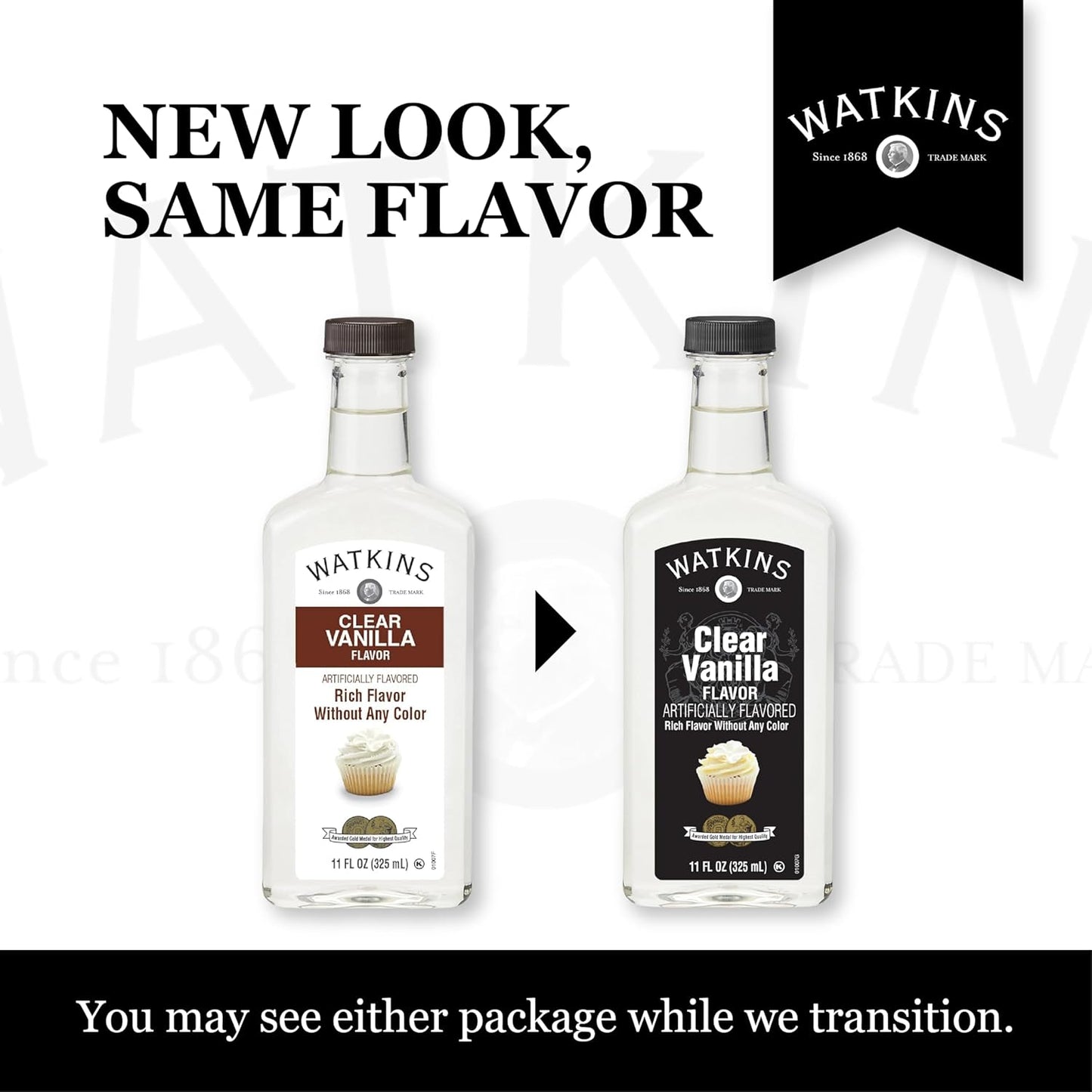 Watkins Clear Vanilla Flavor - 11 Fl. Oz. Bottle for Baking & Cooking | Natural Taste Enhancer