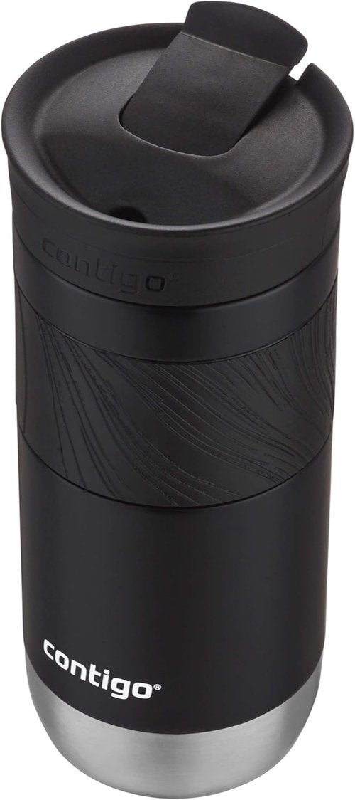 Contigo Byron Travel Mug - Vacuum-Insulated Stainless Steel | 16oz Licorice, Leak-Proof & BPA-Free