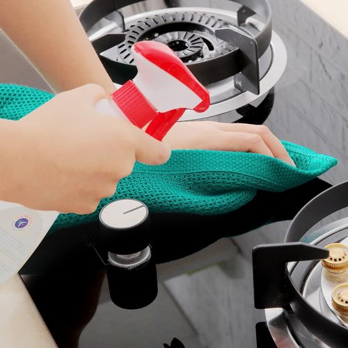 Homaxy Kitchen Dish Towels - Ultra Soft 100% Cotton Waffle Weave, Quick Drying | 13 x 28 Inches, 8-Pack, Teal