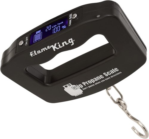 Flame King Propane Tank Digital Scale - Accurate Measurement for 5LB to 40LB Tanks | Black