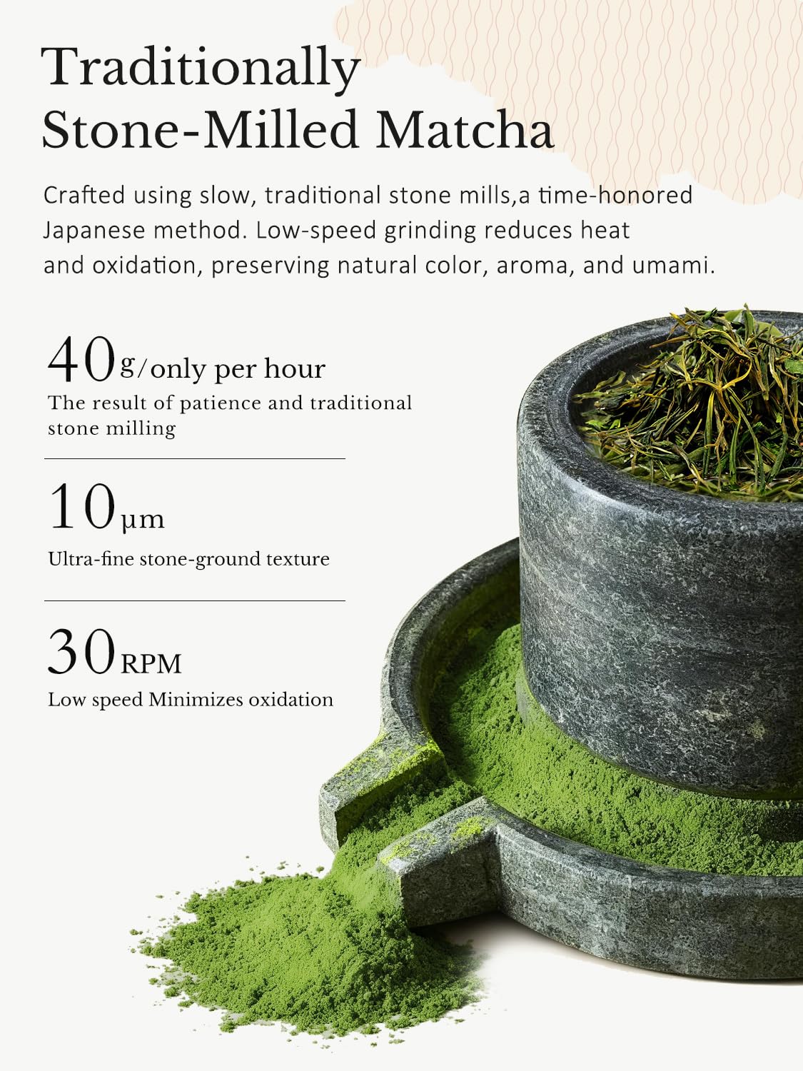 YUZUKI Matcha Powder - Ceremonial Grade Green Tea from Uji Kyoto - Zero Sugar - 40g (1.4 oz)
