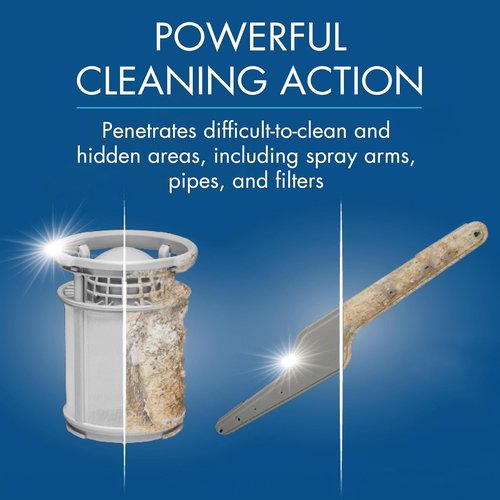 Glisten Dishwasher Cleaner - Removes Limescale & Grease | Lemon Scent, 12 Ounce Bottle, 3-Pack