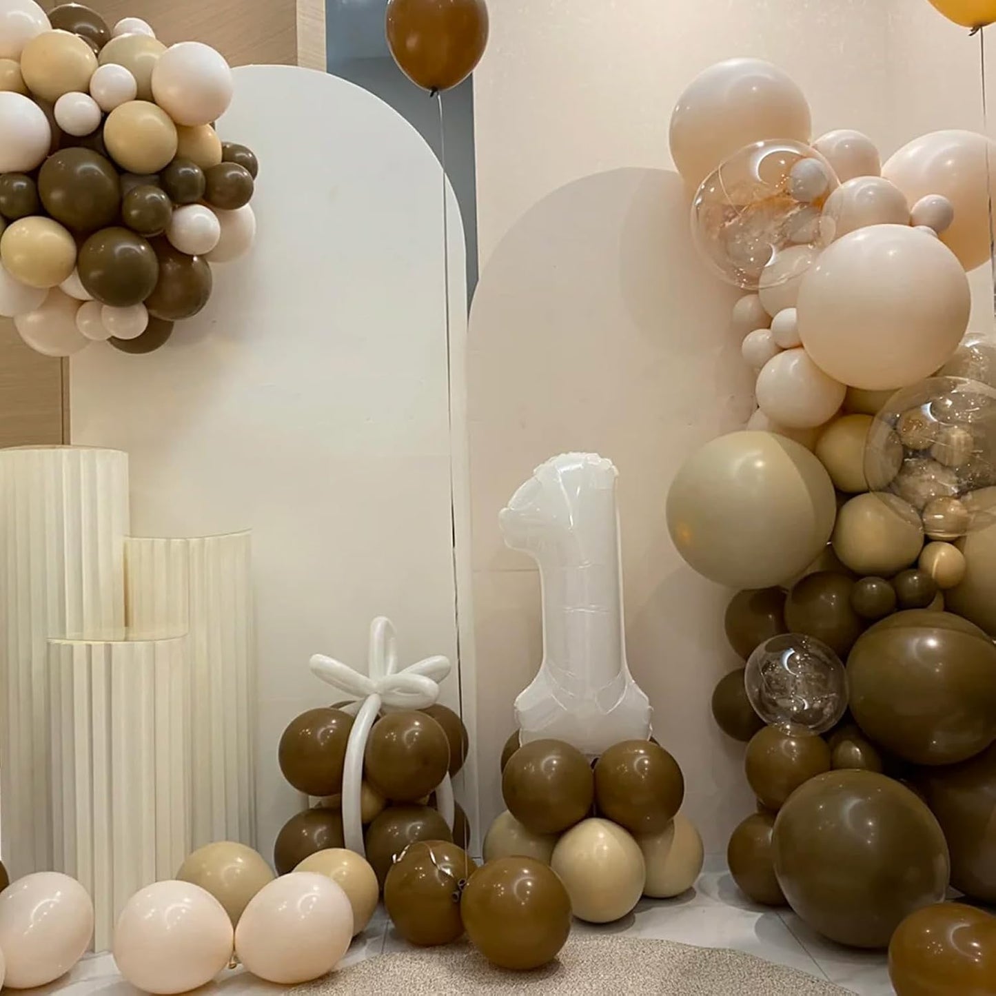 Voircoloria Brown Balloon Garland Arch Kit - 90 Pack in Various Sizes for Graduation, Weddings & Parties
