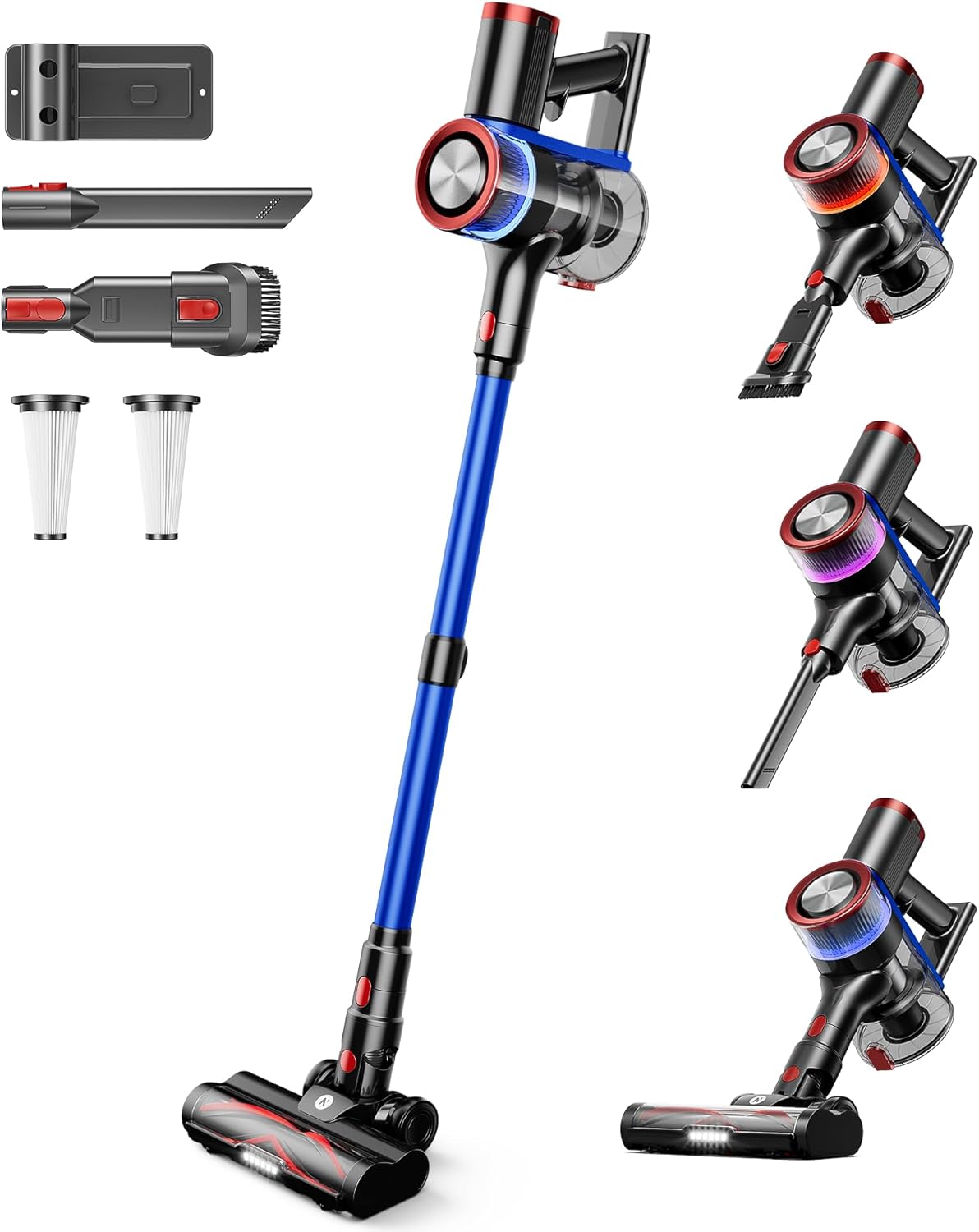 NADALY Cordless Vacuum Cleaner - 550W, 45Kpa Suction, 65 Minutes Runtime | 8-in-1 Lightweight Design for Home & Pet Hair