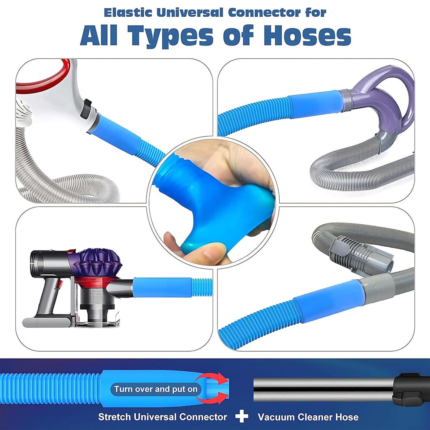 Upgraded Dryer Vent Cleaner: Universal Vacuum Hose Attachment Fits All Vacuums Cleaner, Deep Cleaning Tools for Clogged Ducts & Lint Removal