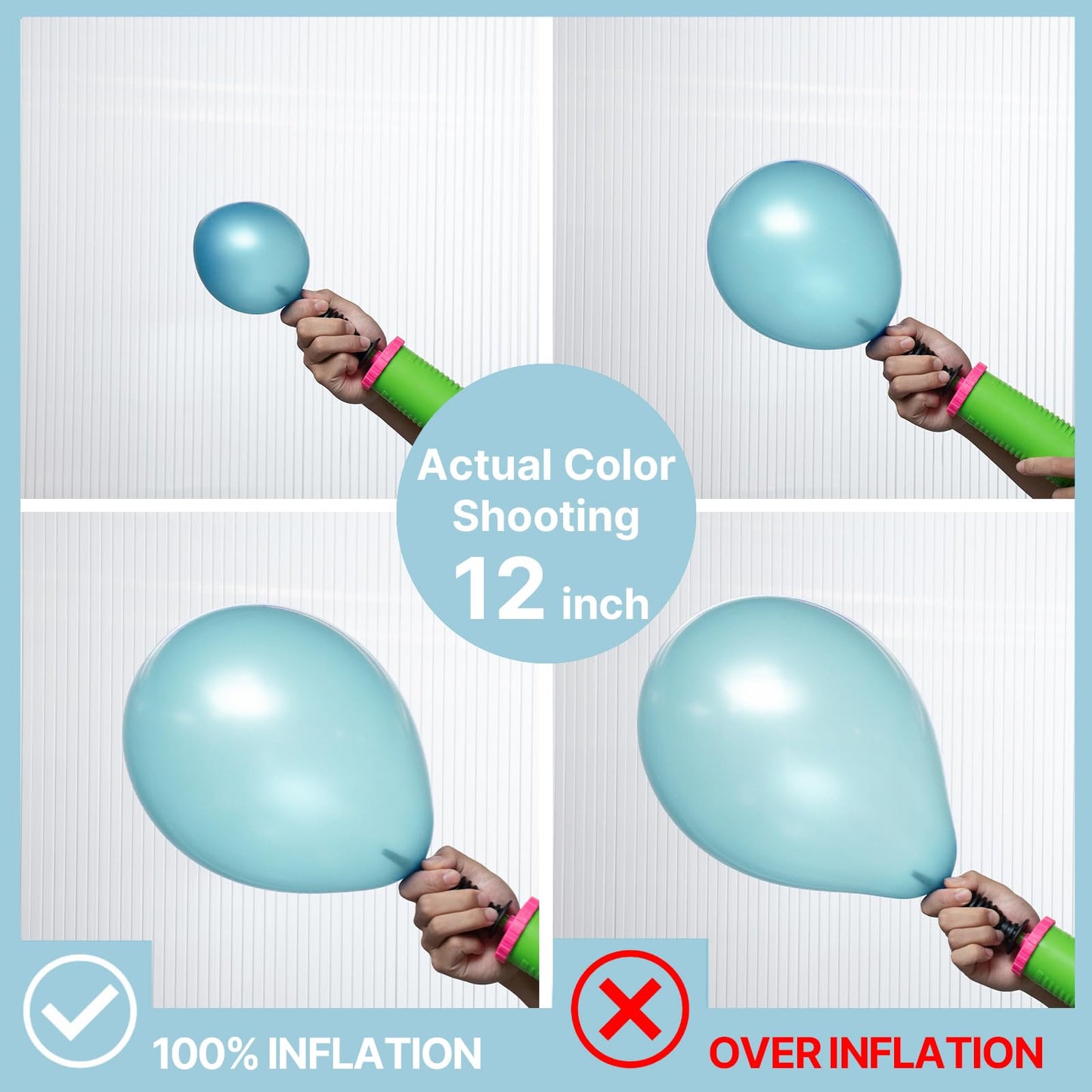 PartyWoo Pearl Teal Balloons 50 pcs 12 Inch Pearl Aqua Blue Turquoise Dark Teal Balloons for Graduation Wedding Baby Shower Bridal Shower Gender Reveal Mermaid Birthday Party Decorations Teal-Z13