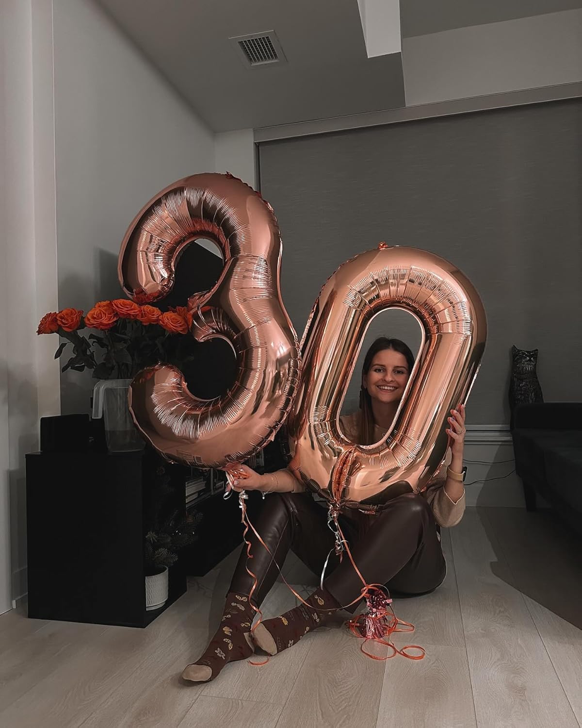 Rose Gold Number Balloon - 40 Inch 0 Balloon for Birthday Decorations | Perfect Party Supplies