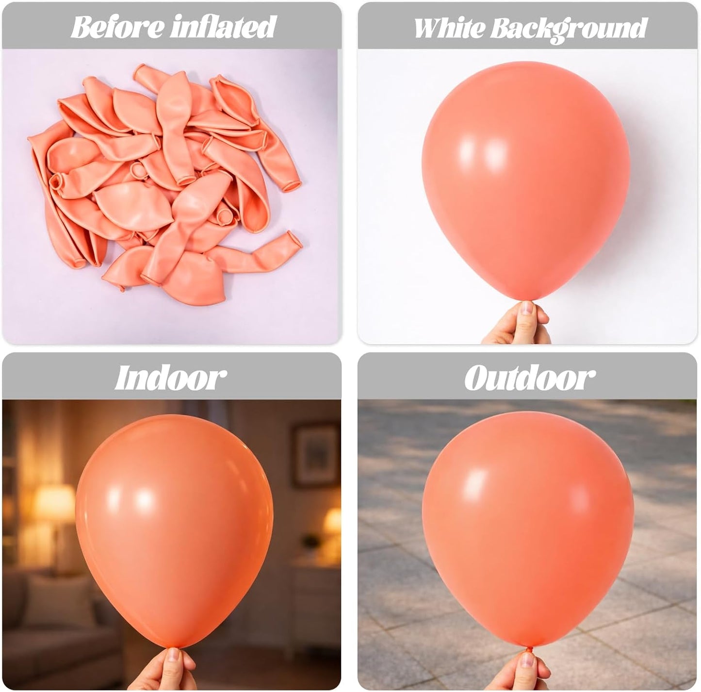 Voircoloria Peach Balloon Garland Arch Kit - 90 Pack in 5/10/12/18 Inch Sizes for Weddings, Birthdays & Baby Showers